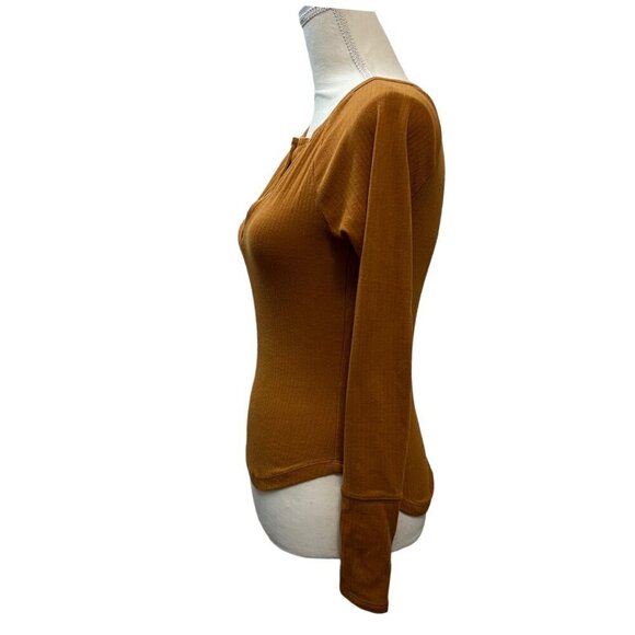 Intimately Free People Rib Knit Long Sleeve Crop Top Size Small - Picture 4 of 12